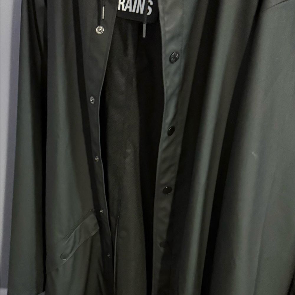 Rains Men's Black Raincoat (Mid length)